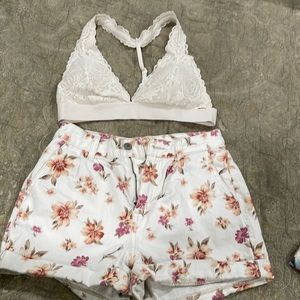 Bralette and Mom Short Set